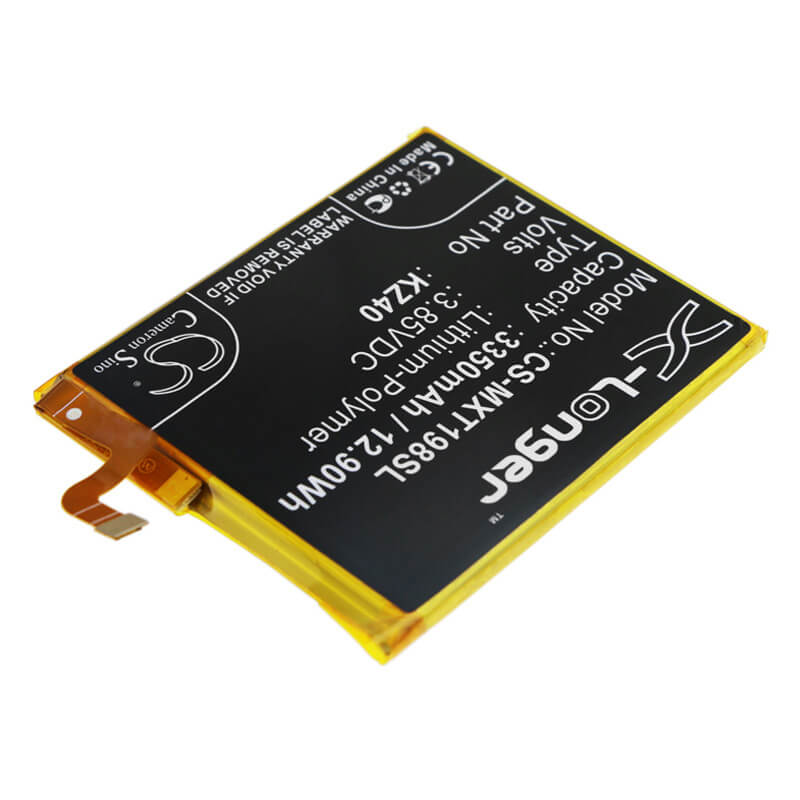 3.85V, 3350mAh, Li-Polymer Battery fits Motorola, Moto Z4, Xt1980-3, 12.8975Wh