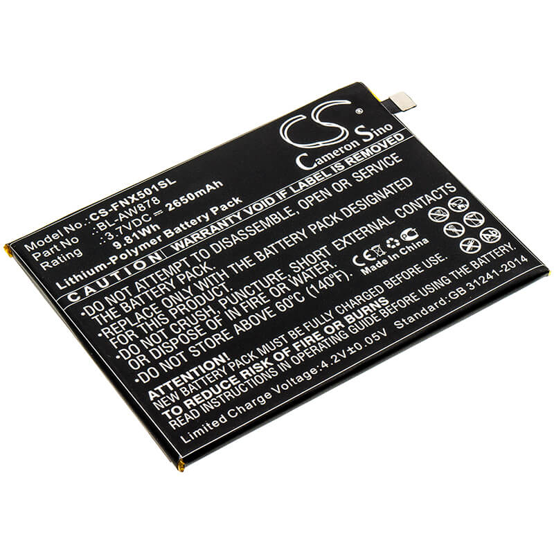 3.7V, 2650mAh, Li-Polymer Battery fits Infinix, Infinix Smart, X5010, 9.805Wh