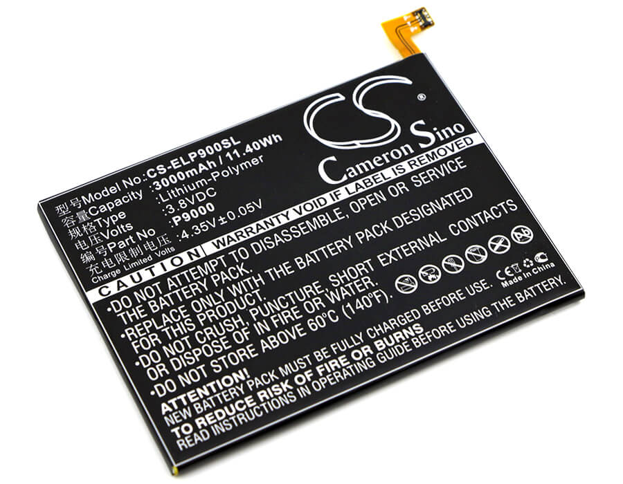 3.8V, 3000mAh, Li-Polymer Battery fits Elephone, P9000, P9000 Dual Sim Lte, 11.4Wh