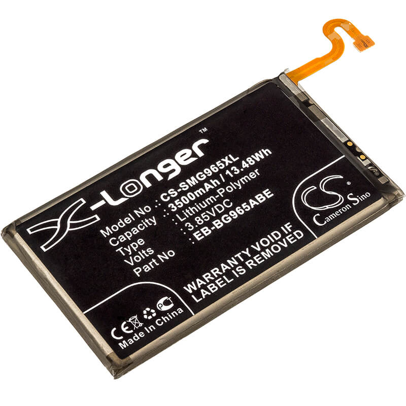 3.85V, 3500mAh, Li-Polymer Battery fits Samsung, Galaxy S9 Plus, Galaxy S9+, 13.475Wh