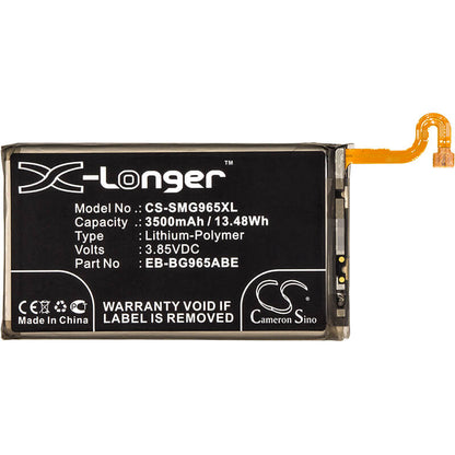 3.85V, 3500mAh, Li-Polymer Battery fits Samsung, Galaxy S9 Plus, Galaxy S9+, 13.475Wh