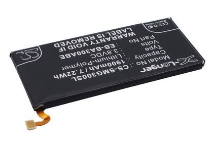 3.8V, 1900mAh, Li-Polymer Battery fits Samsung, Galaxy A3, Galaxy A3 Duos, 7.22Wh