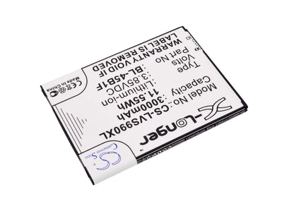 3.85V, 3000mAh, Li-ion Battery fits Lg, F600, F720s, 11.55Wh