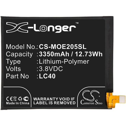3.8V, 3350mAh, Li-Polymer Battery fits Motorola, Moto E 2020, Moto E7, 12.73Wh
