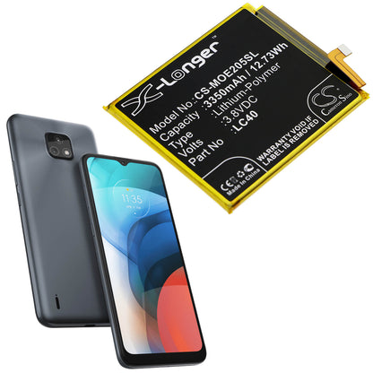 3.8V, 3350mAh, Li-Polymer Battery fits Motorola, Moto E 2020, Moto E7, 12.73Wh