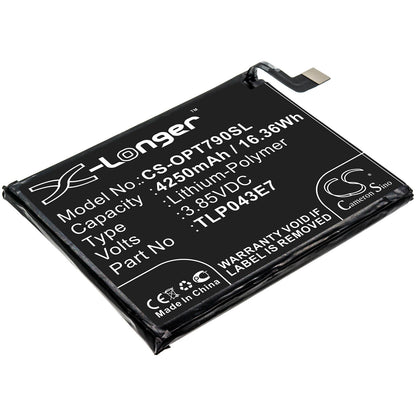 3.85V, 4250mAh, Li-Polymer Battery fits Alcatel, T790h, T790s, 16.3625Wh