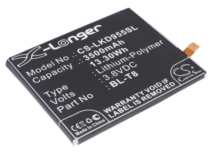 3.8V, 3500mAh, Li-Polymer Battery fits Lg, Chameleon, D950, 13.3Wh