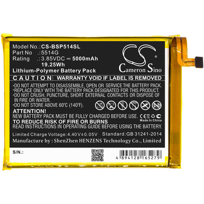 3.85V, 5000mAh, Li-Polymer Battery fits Bq, Strike Power, 19.25Wh