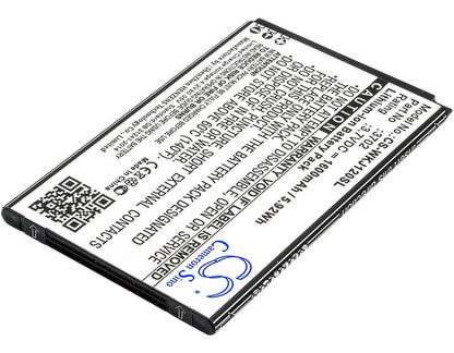 3.7V, 1600mAh, Li-ion Battery fits Wiko, Jerry, Sunny 2 Plus, 5.92Wh