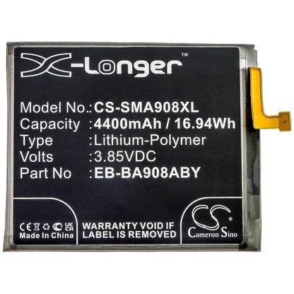 3.85V, 4400mAh, Li-Polymer Battery fits Samsung, Galaxy A90 5g, Sm-a908, 16.94Wh