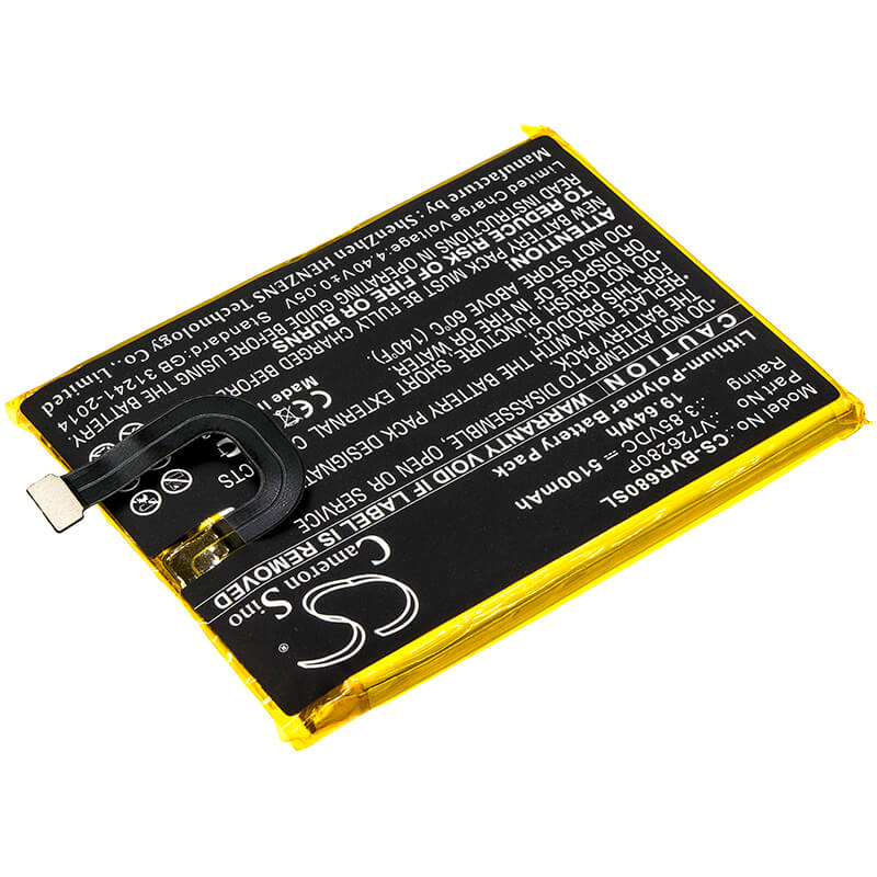3.85V, 5100mAh, Li-Polymer Battery fits Blackview, Bv6800, 19.635Wh