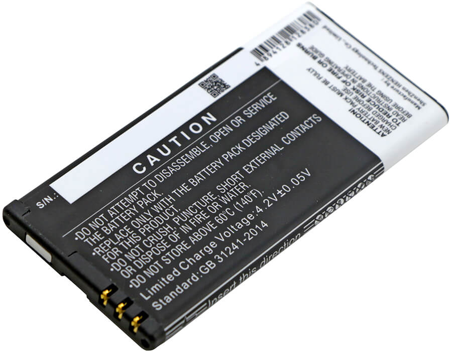 3.7V, 1800mAh, Li-ion Battery fits Nokia, Lumia 630, Lumia 630 Dual Sim, 6.66Wh