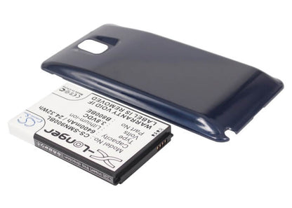 Blue, 3.8V, 6400mAh, Li-ion Battery fits Samsung, Galaxy Note 3, Galaxy Note Iii, 24.32Wh