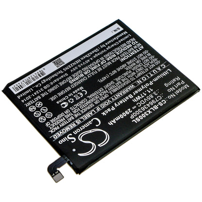 3.85V, 2900mAh, Li-Polymer Battery fits Blu, V0210ww, Vivo Xl3 Plus, 11.165Wh