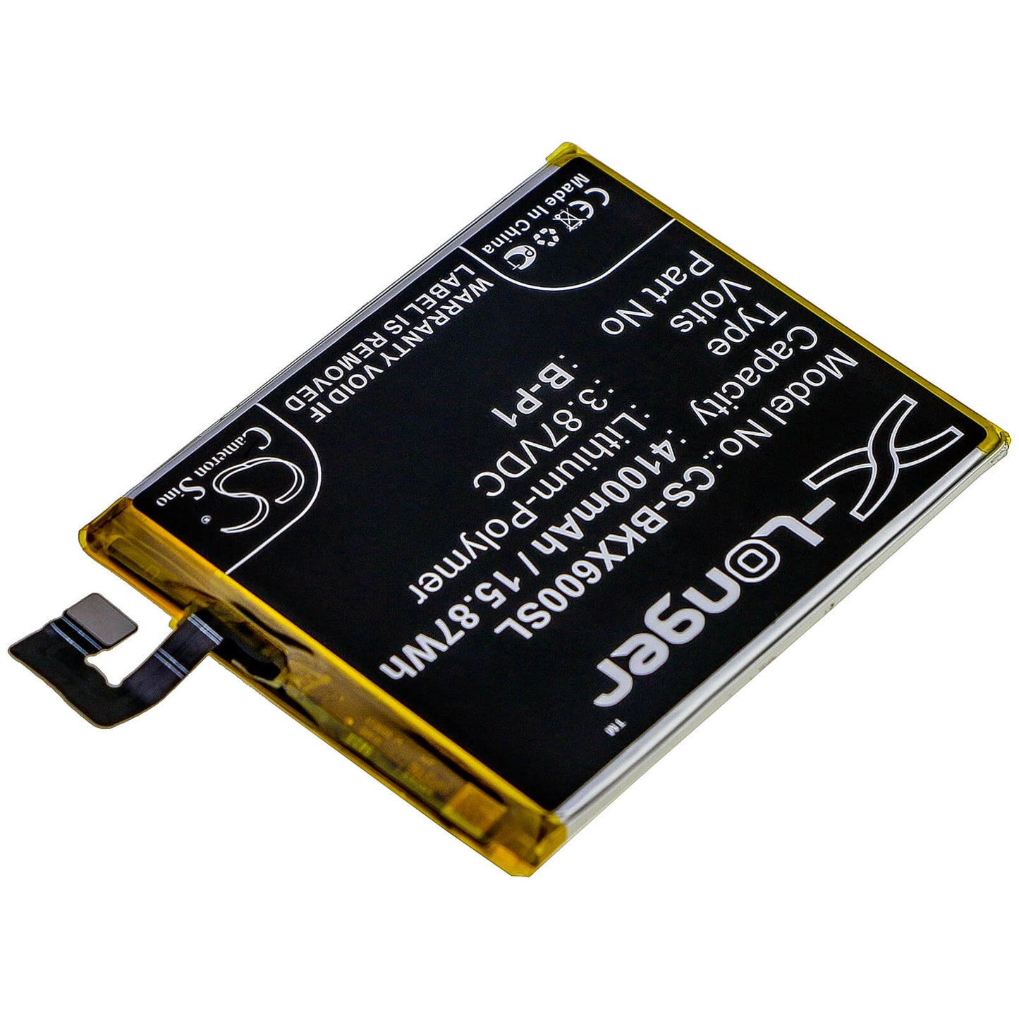 3.87V, 4100mAh, Li-Polymer Battery fits Vivo, V2047, V2047a, 15.867Wh