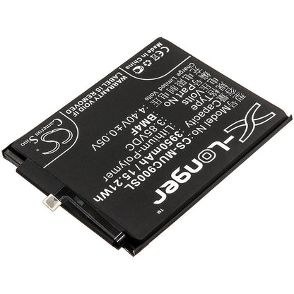 3.85V, 3950mAh, Li-Polymer Battery fits Xiaomi, M1906f9sc, Mi Cc9e, 15.2075Wh