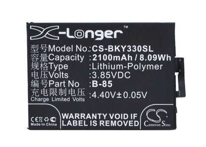 3.85V, 2100mAh, Li-Polymer Battery fits Bbk, Vivo Y33, Vivo Y33l, 8.085Wh