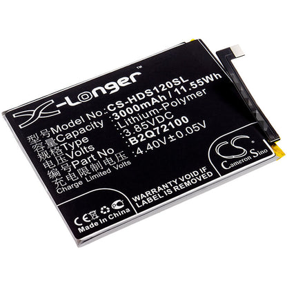 3.85V, 3000mAh, Li-Polymer Battery fits Htc, Desire 12s, Desire 12s Global Dual Sim, 11.55Wh