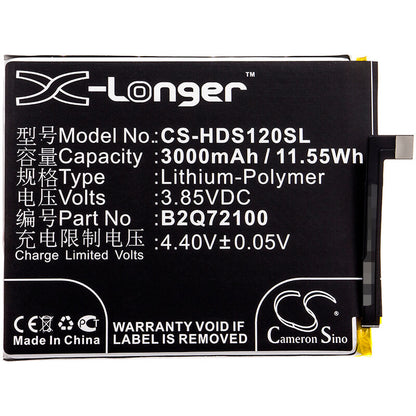 3.85V, 3000mAh, Li-Polymer Battery fits Htc, Desire 12s, Desire 12s Global Dual Sim, 11.55Wh