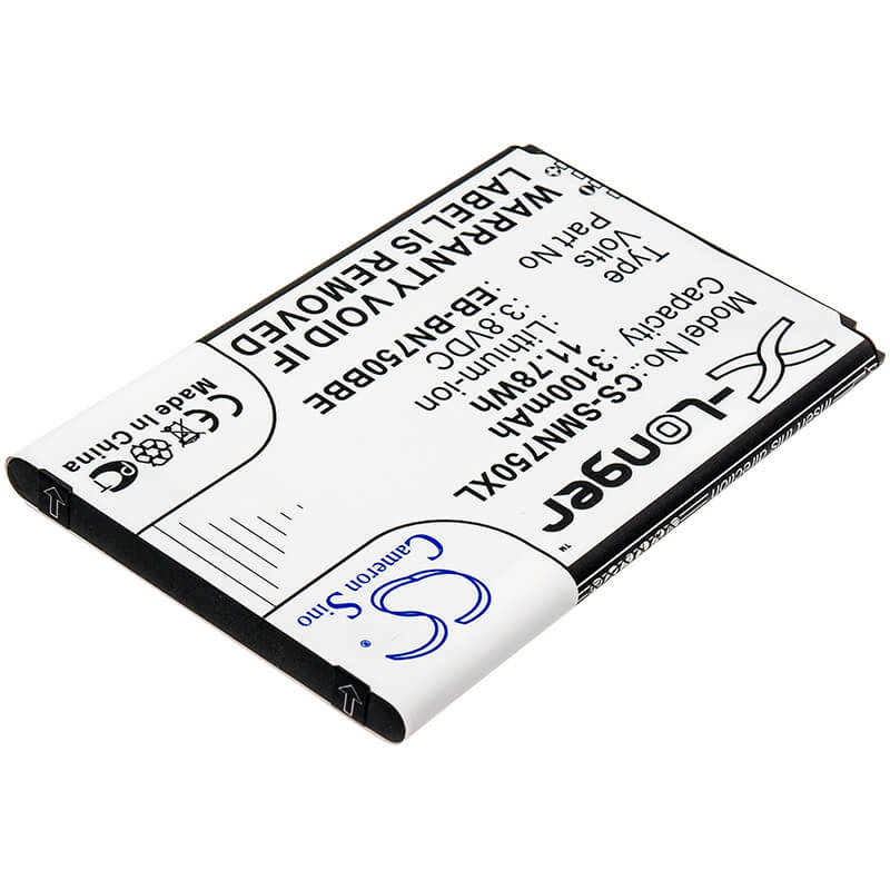 CS-SMN750XL, Mobile, Smartphone 3.8V, 3100mAh, Li-ion Battery fits Samsung, Galaxy Note 3 Mini, Galaxy Note 3 Neo, 11.78Wh