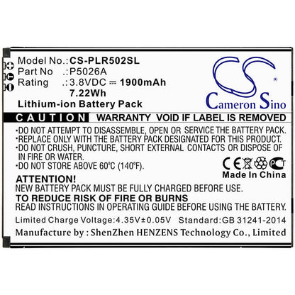 3.8V, 1900mAh, Li-ion Battery fits Polaroid, Cosmo L, 7.22Wh