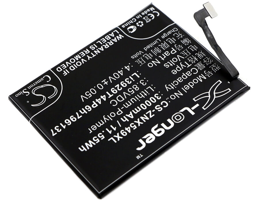 3.85V, 3000mAh, Li-Polymer Battery fits Zte, Nubia Z11 Mini S, Nx549j, 11.55Wh