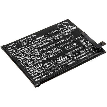 3.85V, 2900mAh, Li-Polymer Battery fits Alcatel, 1s, Ot-5024d, 11.165Wh