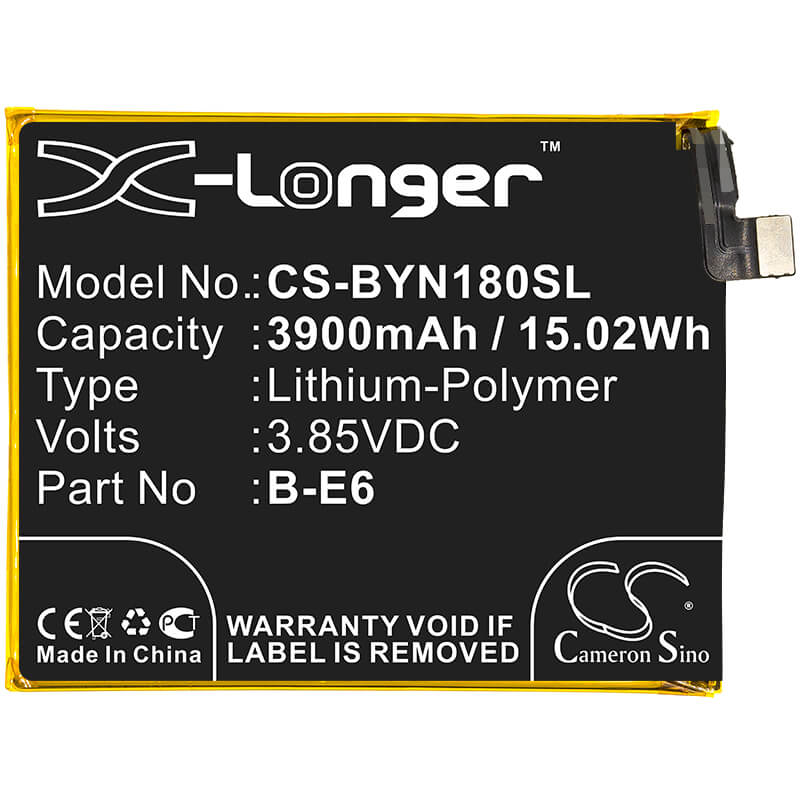 3.85V, 3900mAh, Li-Polymer Battery fits Vivo, Nex, Nex A, 15.015Wh