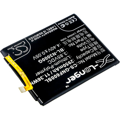 3.85V, 2950mAh, Li-Polymer Battery fits Gionee, F6, F6l, 11.3575Wh