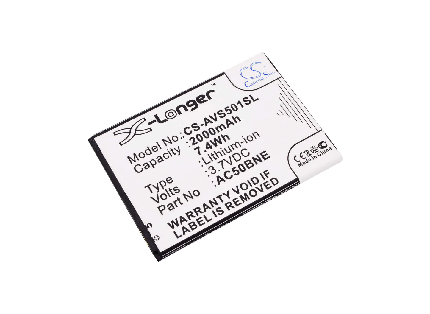 3.7V, 2000mAh, Li-ion Battery fits Archos, 50b Neon, Neon 50b, 7.4Wh