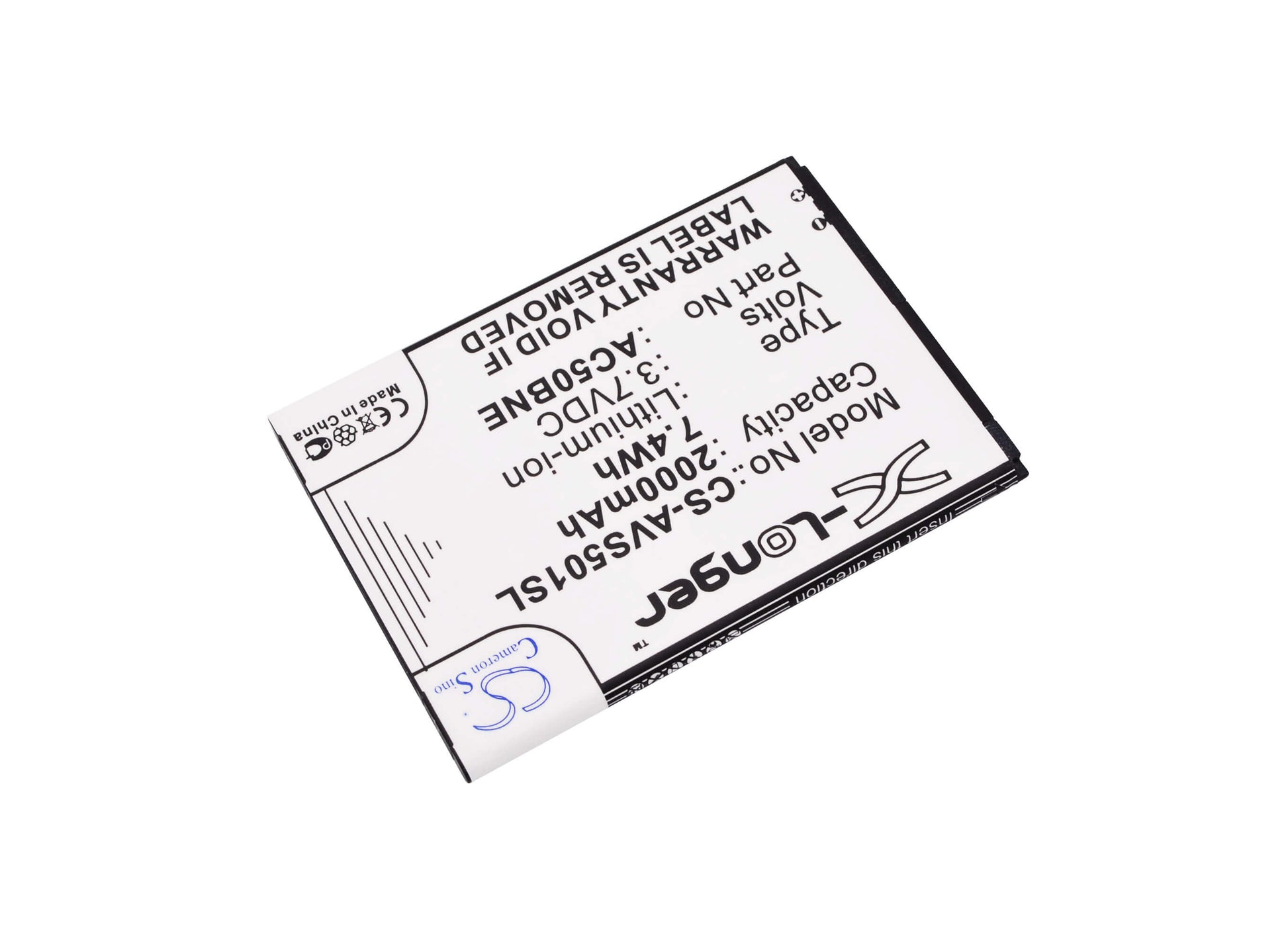 3.7V, 2000mAh, Li-ion Battery fits Archos, 50b Neon, Neon 50b, 7.4Wh