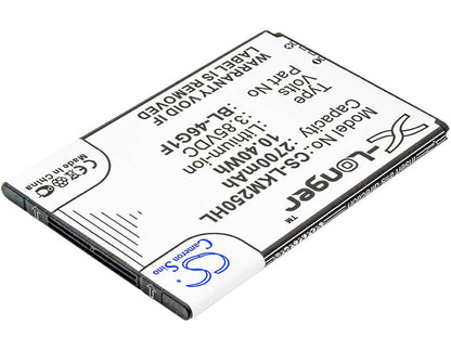 3.85V, 2700mAh, Li-ion Battery fits Lg, Grace, Harmony, 10.395Wh