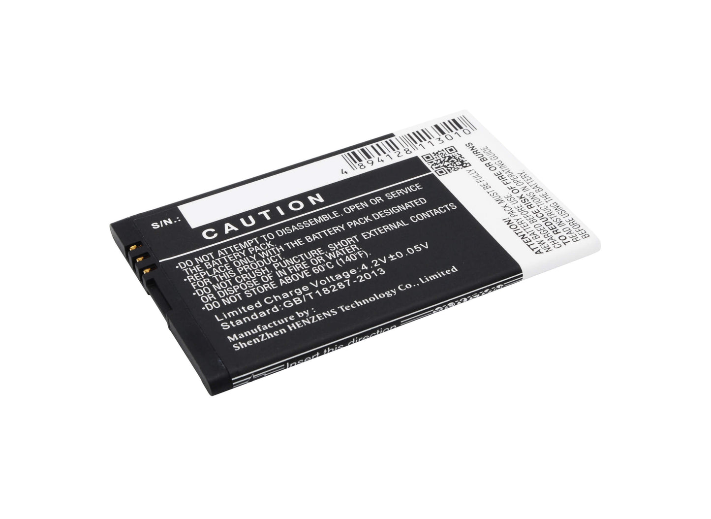 3.7V, 1500mAh, Li-ion Battery fits Blu, D143k, Dash Jr 4.0 K, 5.55Wh