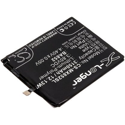 3.85V, 3150mAh, Li-Polymer Battery fits Meizu, 16 Global, 16 Global Dual Sim, 12.1275Wh