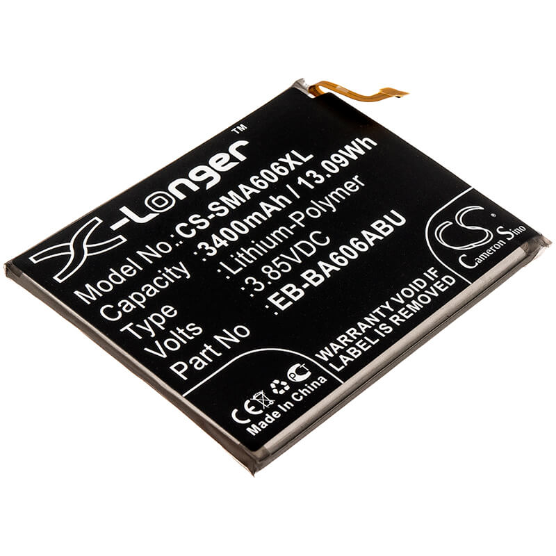 3.85V, 3400mAh, Li-Polymer Battery fits Samsung, Galaxy A60, Galaxy A60 2019, 13.09Wh