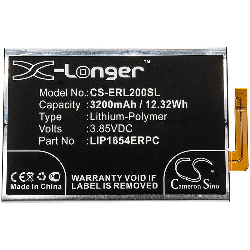 3.85V, 3200mAh, Li-Polymer Battery fits Sony, H3113, H3311, 12.32Wh
