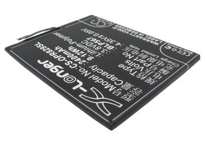 3.8V, 2400mAh, Li-Polymer Battery fits Oppo, R1, R1k, 9.12Wh