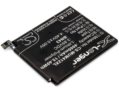 3.85V, 4000mAh, Li-Polymer Battery fits Xiaomi, Note 4x ( China Version ), Redmi Note 4x ( China Version, 15.4Wh