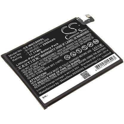3.85V, 2900mAh, Li-Polymer Battery fits Wiko, C800ae, View 2, 11.165Wh