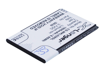 3.7V, 1800mAh, Li-ion Battery fits Wiko, Lenny 2, Lenny 3, 6.66Wh