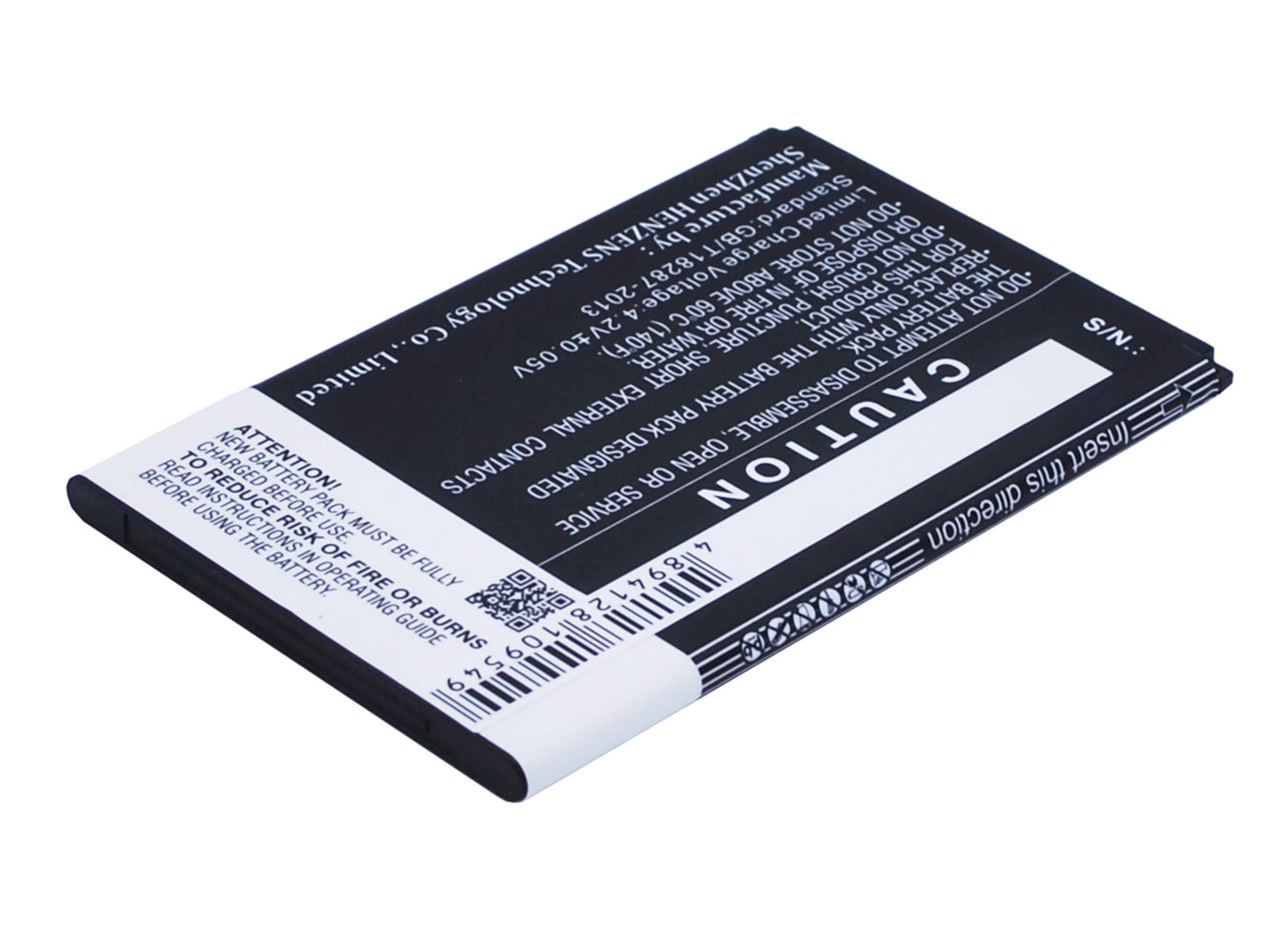 3.7V, 1800mAh, Li-ion Battery fits Wiko, Lenny 2, Lenny 3, 6.66Wh