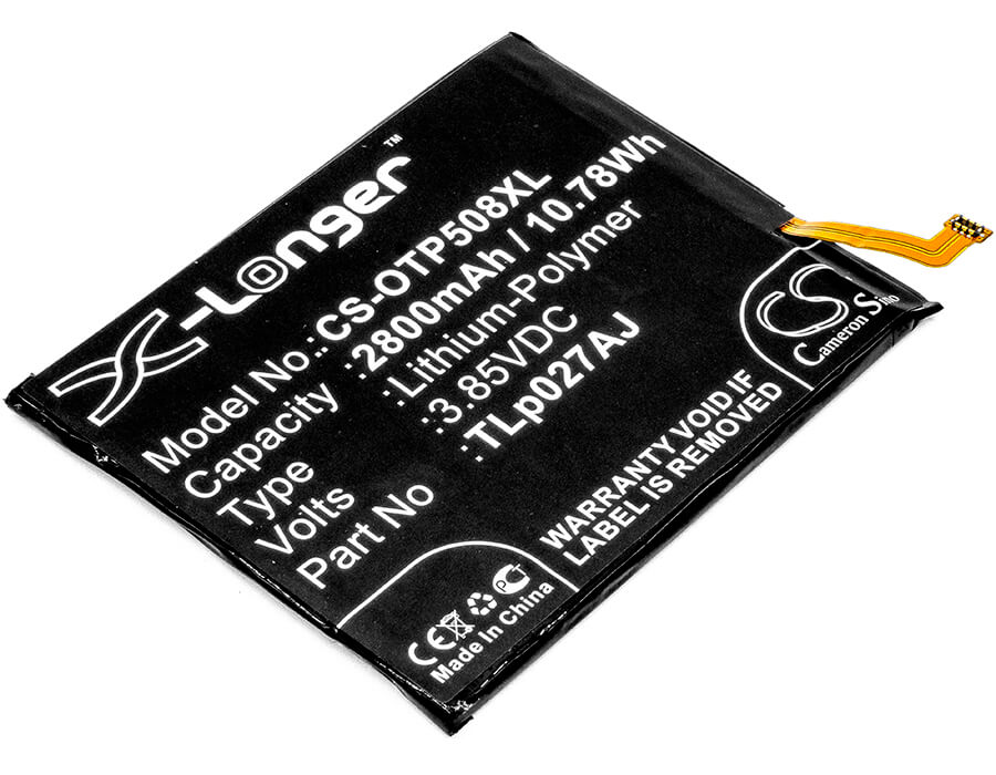 3.85V, 2800mAh, Li-Polymer Battery fits Alcatel, 5085d, 5085g, 10.78Wh