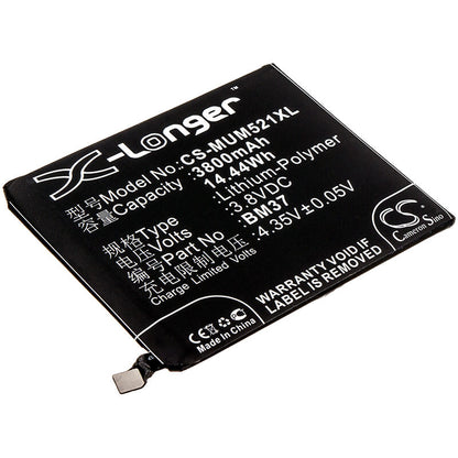 3.8V, 3800mAh, Li-Polymer Battery fits Xiaomi, Mi 5s Plus ( China Version ), Mi 5s Plus Premium Edition ( C, 14.44Wh