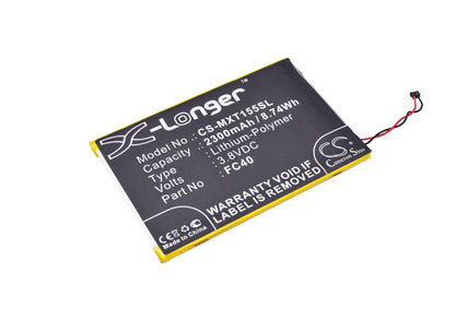 3.8V, 2300mAh, Li-Polymer Battery fits Motorola, Moto G 2015, Moto G 3rd Gen, 8.74Wh