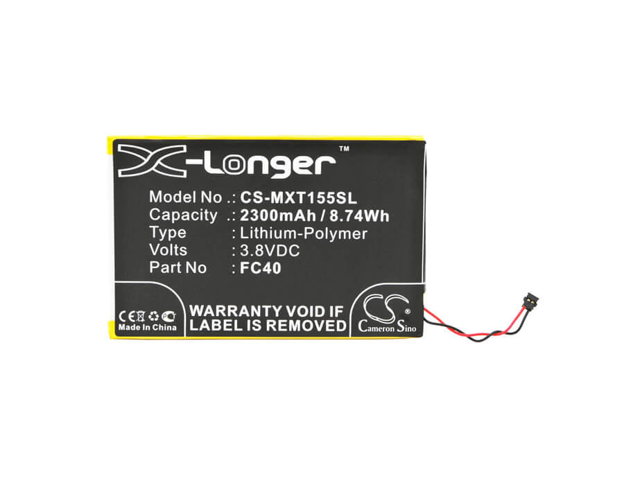 3.8V, 2300mAh, Li-Polymer Battery fits Motorola, Moto G 2015, Moto G 3rd Gen, 8.74Wh