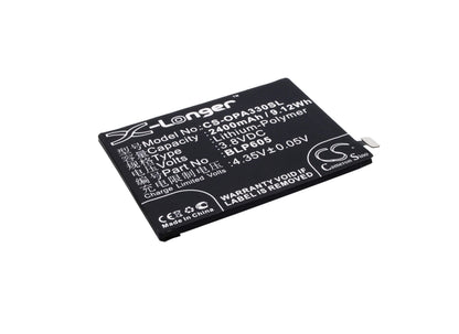 3.8V, 2400mAh, Li-Polymer Battery fits Oppo, A33, A33c, 9.12Wh
