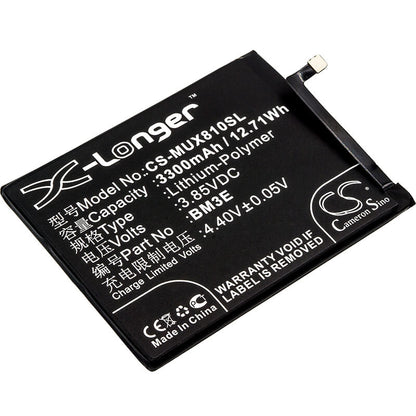 3.85V, 3300mAh, Li-Polymer Battery fits Xiaomi, Dipper, M1803e1a, 12.705Wh