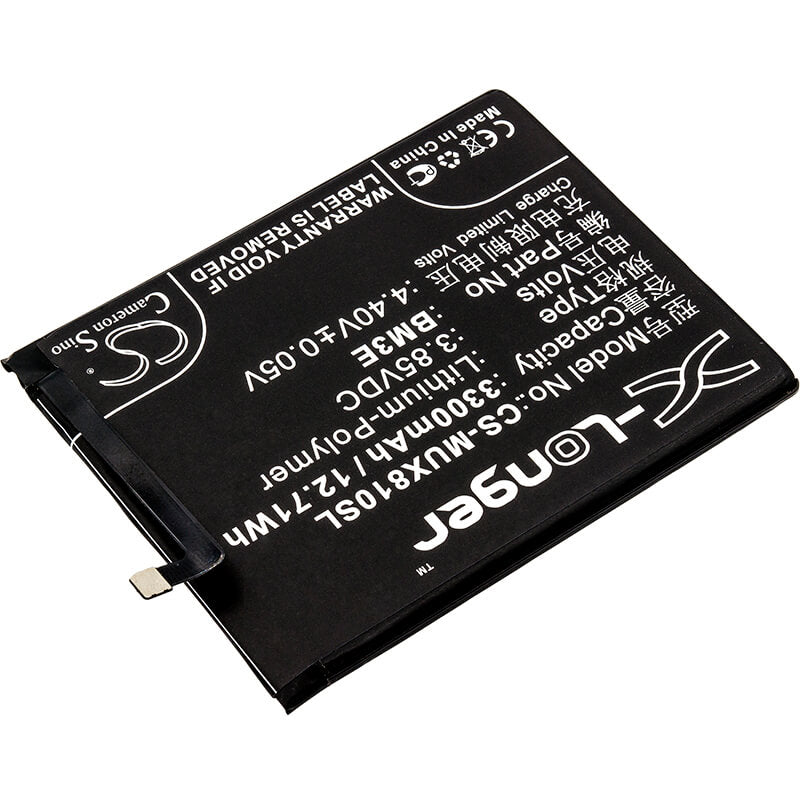 3.85V, 3300mAh, Li-Polymer Battery fits Xiaomi, Dipper, M1803e1a, 12.705Wh
