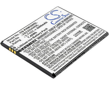 3.7V, 2000mAh, Li-ion Battery fits Philips, W3500, W3509, 7.4Wh
