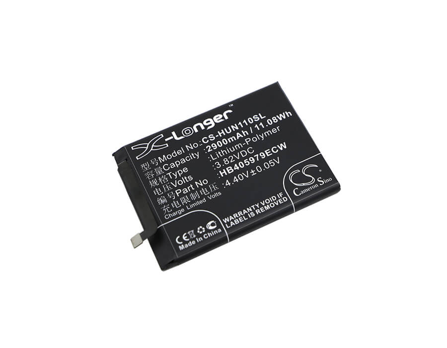 3.82V, 2900mAh, Li-Polymer Battery fits Huawei, Amn-lx9, Can-l11, 11.078Wh